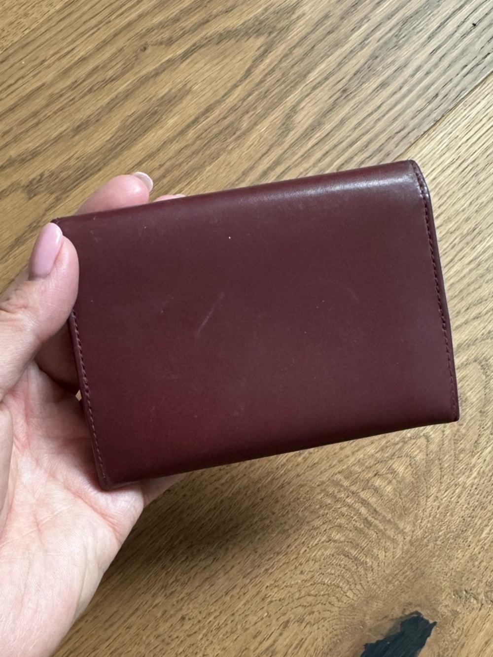 Cartier “Must De Cartier” Burgundy Calfskin Card Holder - GUC+ - Vintage Y2K - Picture 6 of 11